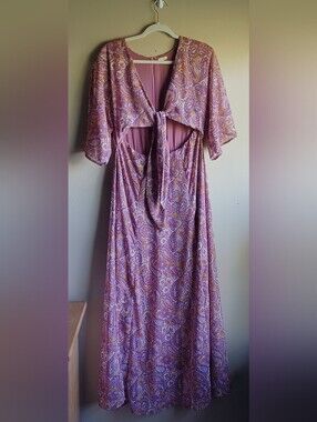 EN CREME paisley Print Maxi Dress XL